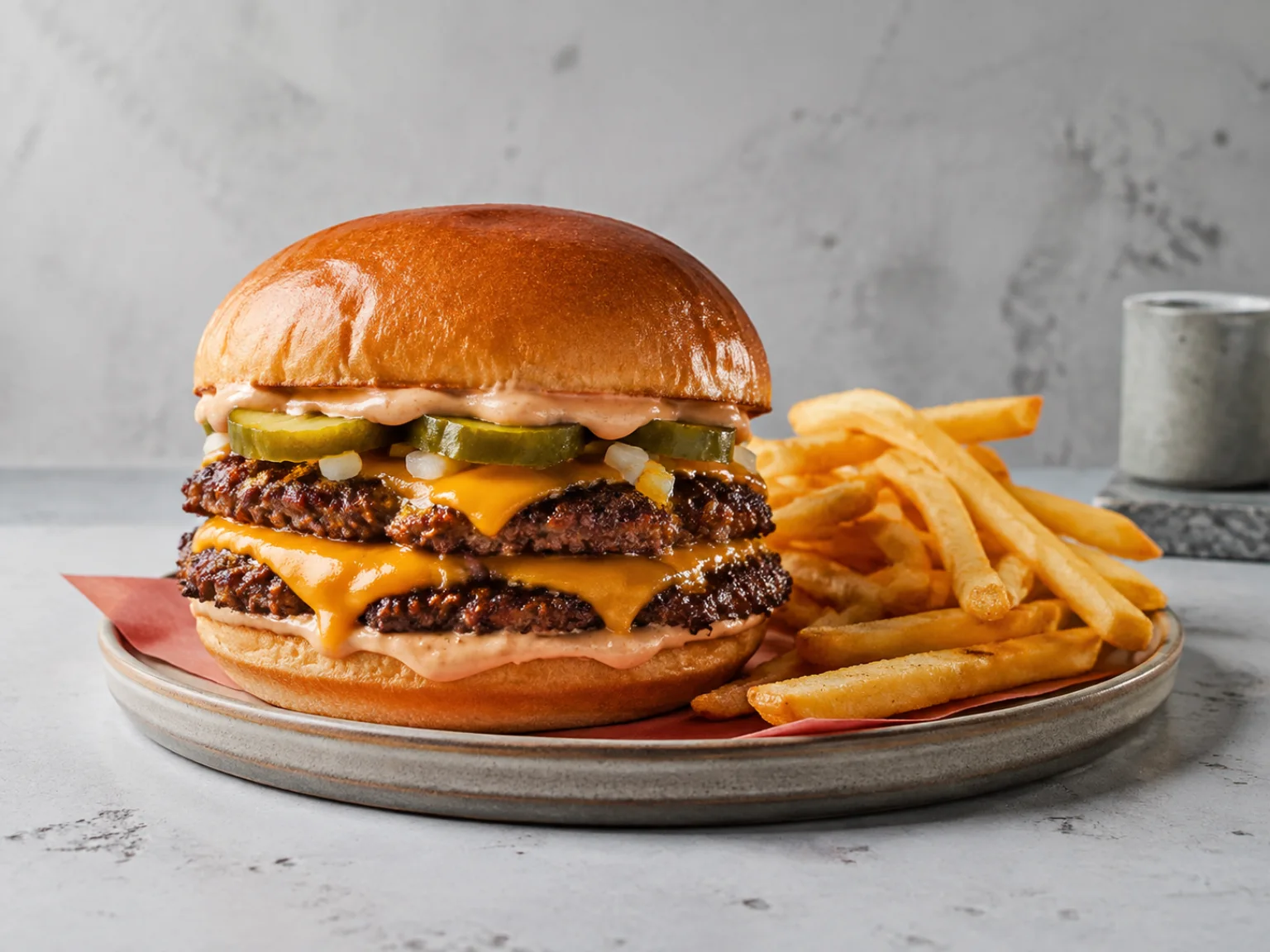 Double smash burger