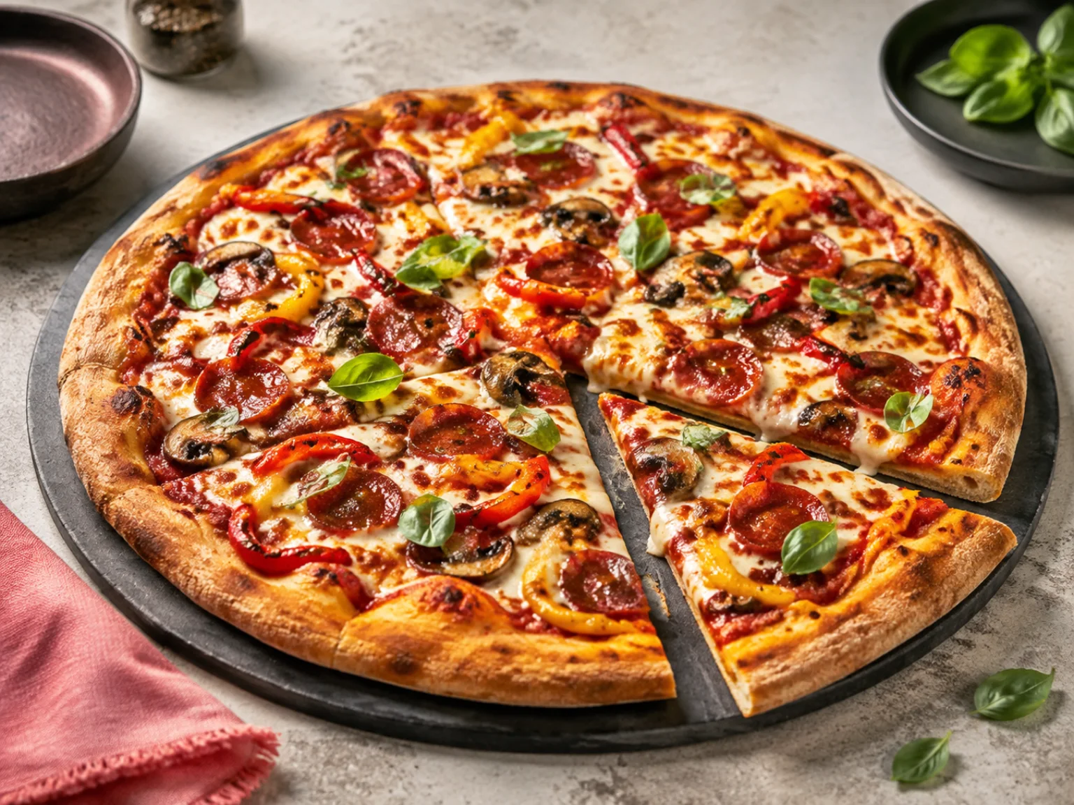 Loaded house pizza